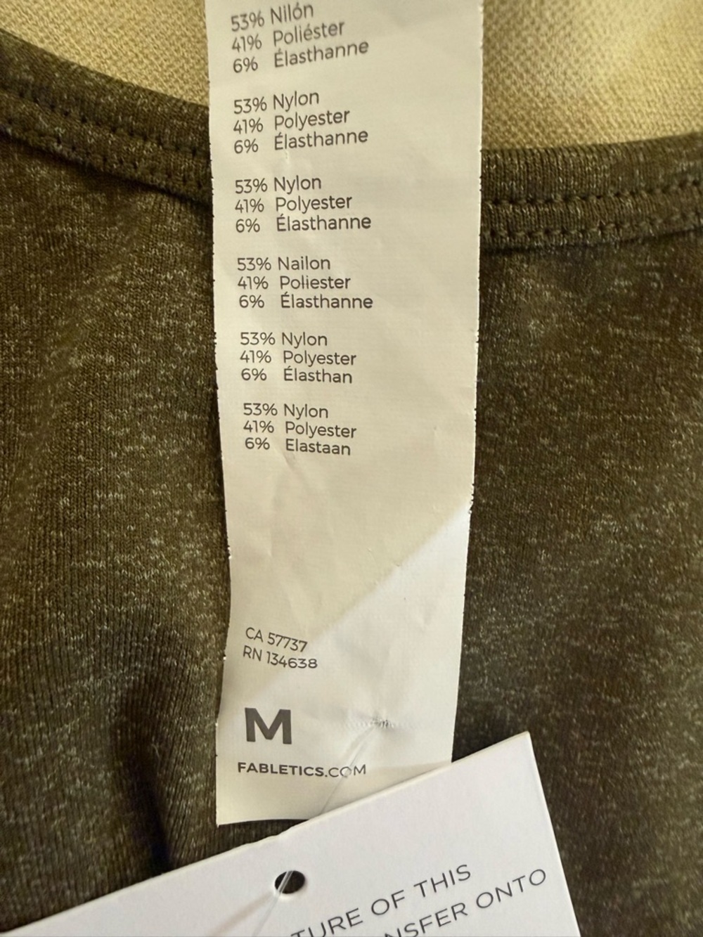 Fabletics Olive Performance High-Neck Sports Bra - Picture 3 of 3
